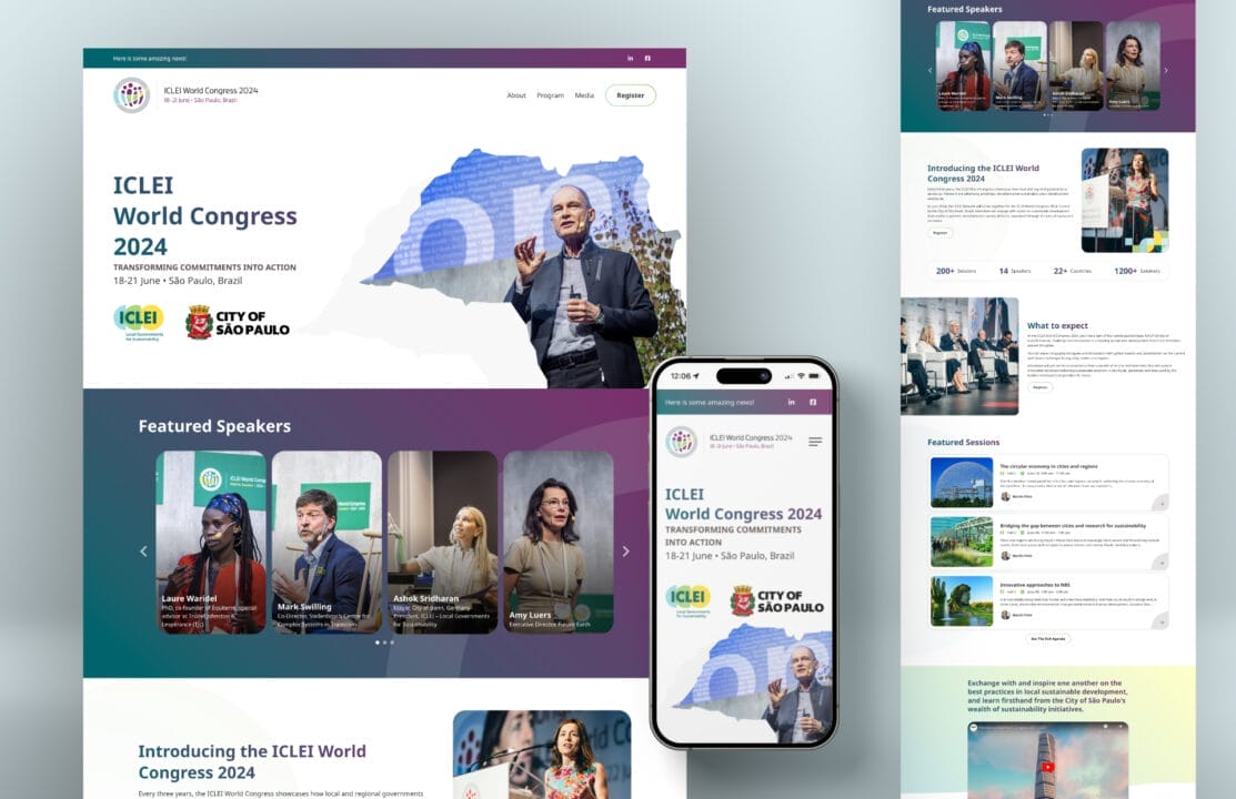 Thumbnail of ICLEI Website Design