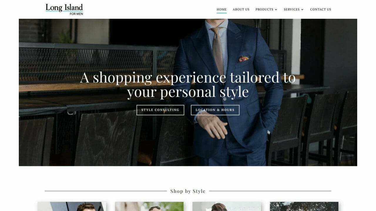 Thumbnail of Long Island Clothiers Website Design