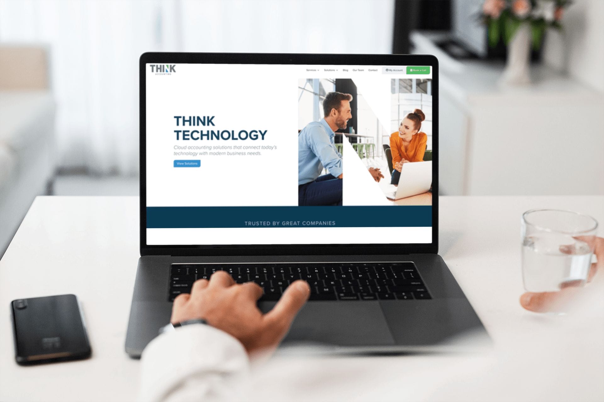 think_desk3 Think accounting website desktop view.